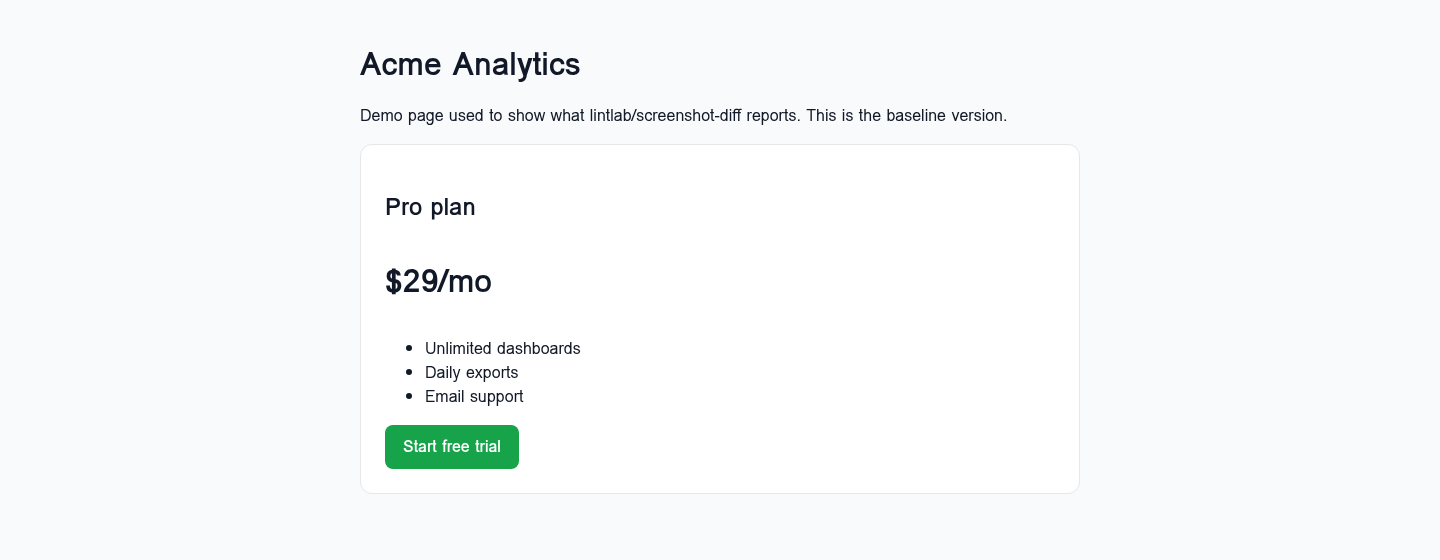 Baseline screenshot
