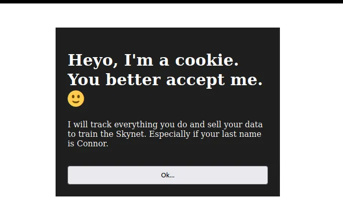 accept cookies pop-up