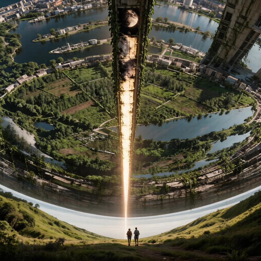 Sci-fi habitat aged into overgrown ruins — Hunyuan Image 3 image to image