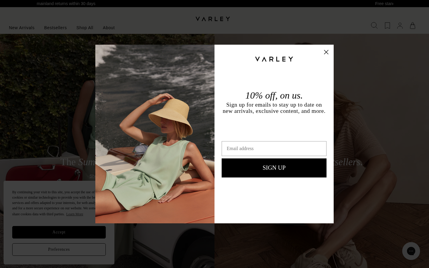 Varley Official Online Store screenshot