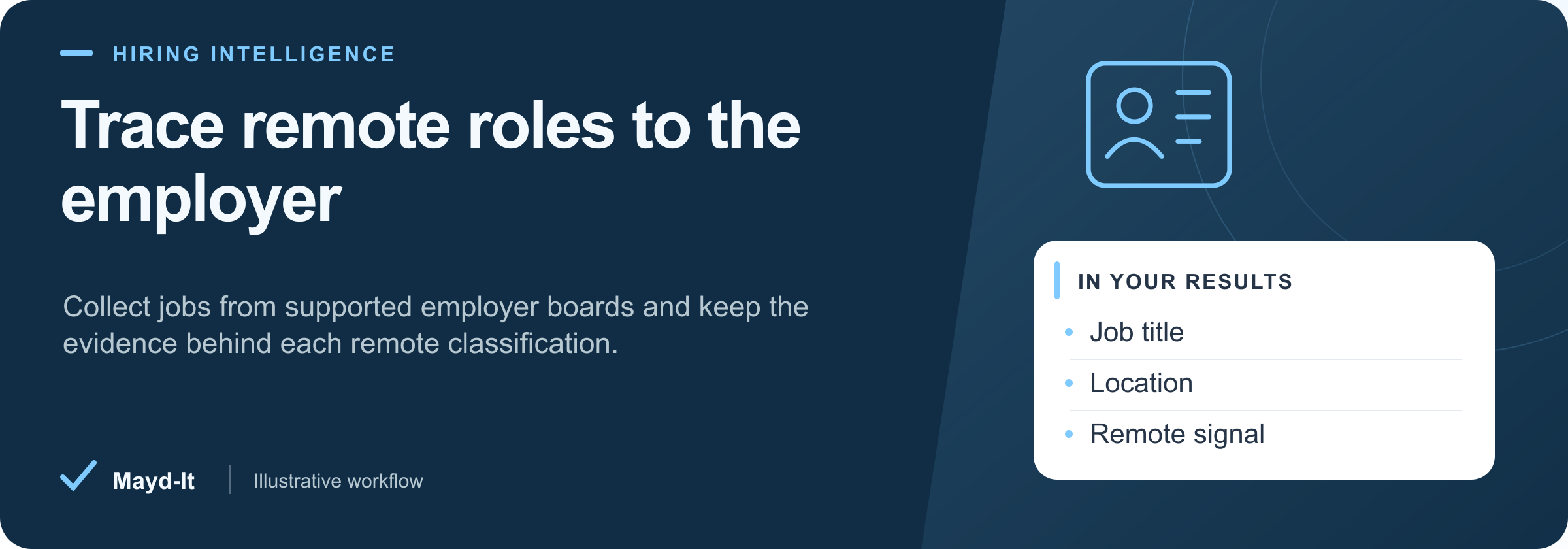 Trace remote roles to the employer — illustrative workflow