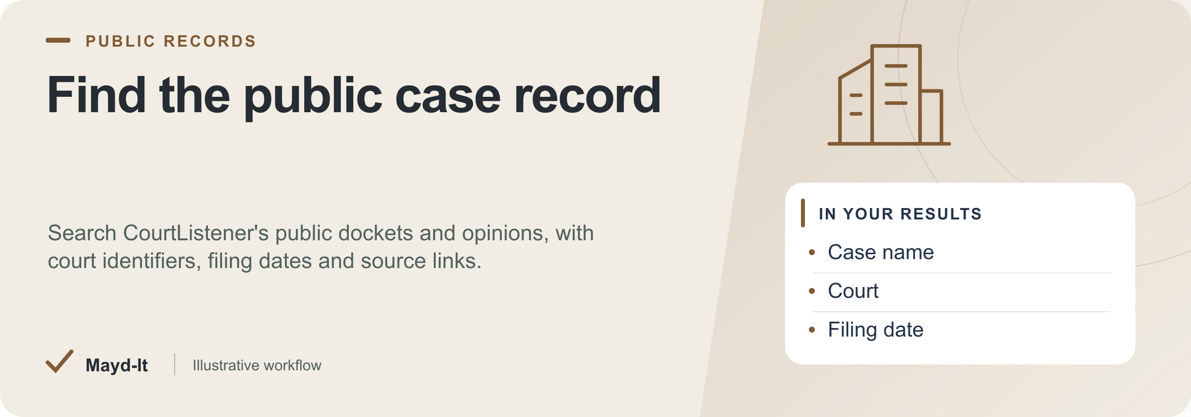 Find the public case record — illustrative workflow
