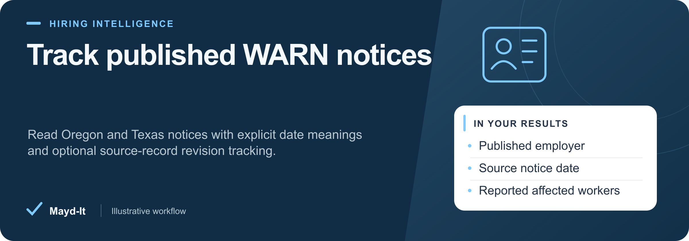 Track published WARN notices — illustrative workflow