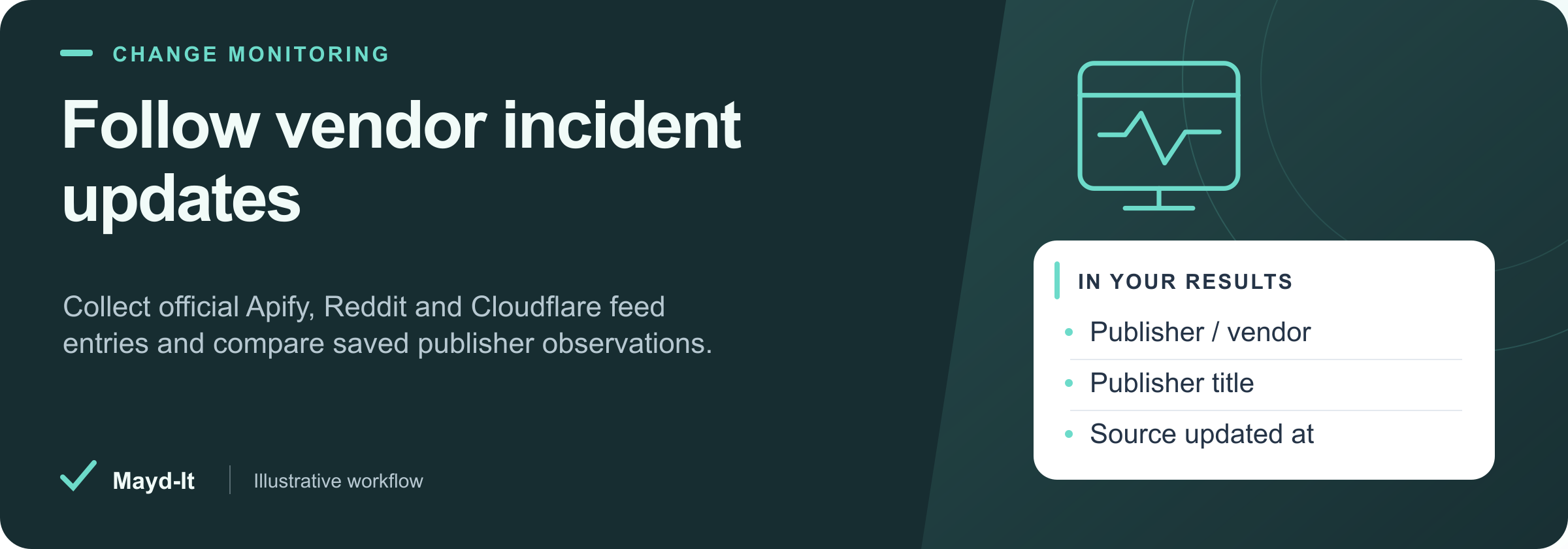 Follow vendor incident updates — illustrative workflow