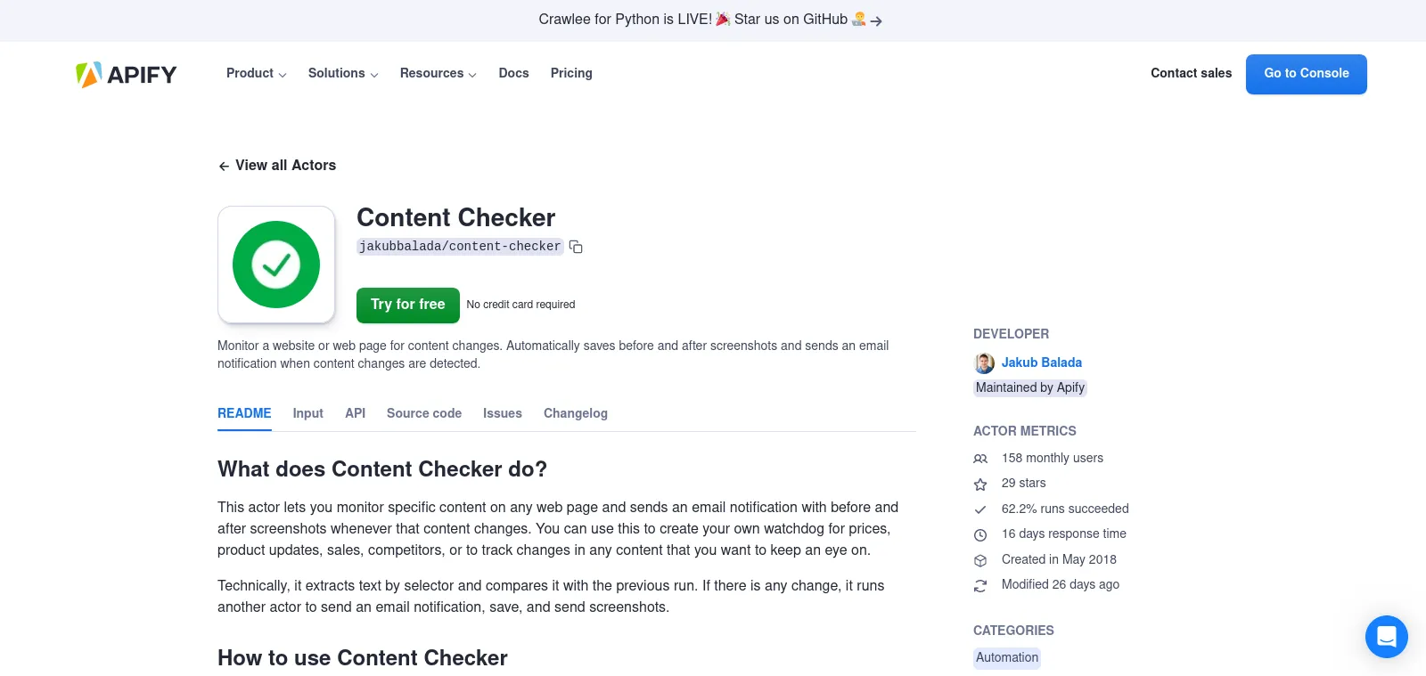 Try Content Checker for retailer price monitoring