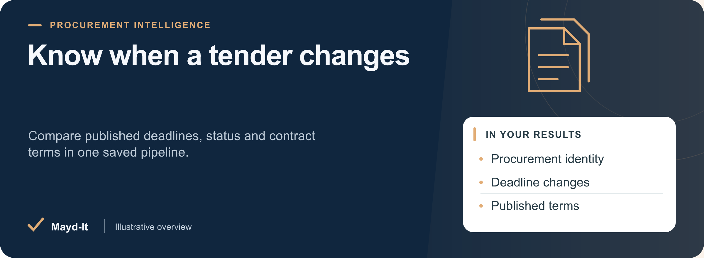 UK Tender Pipeline Monitor - procurement change intelligence