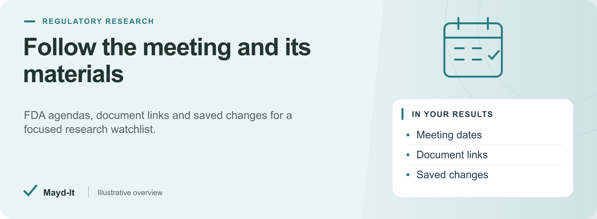 Official FDA advisory meeting dates, document links and saved page changes