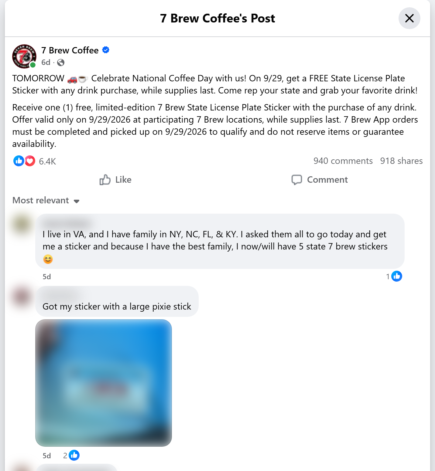 Facebook post with its comments that Facebook Comments Scraper turns into rows