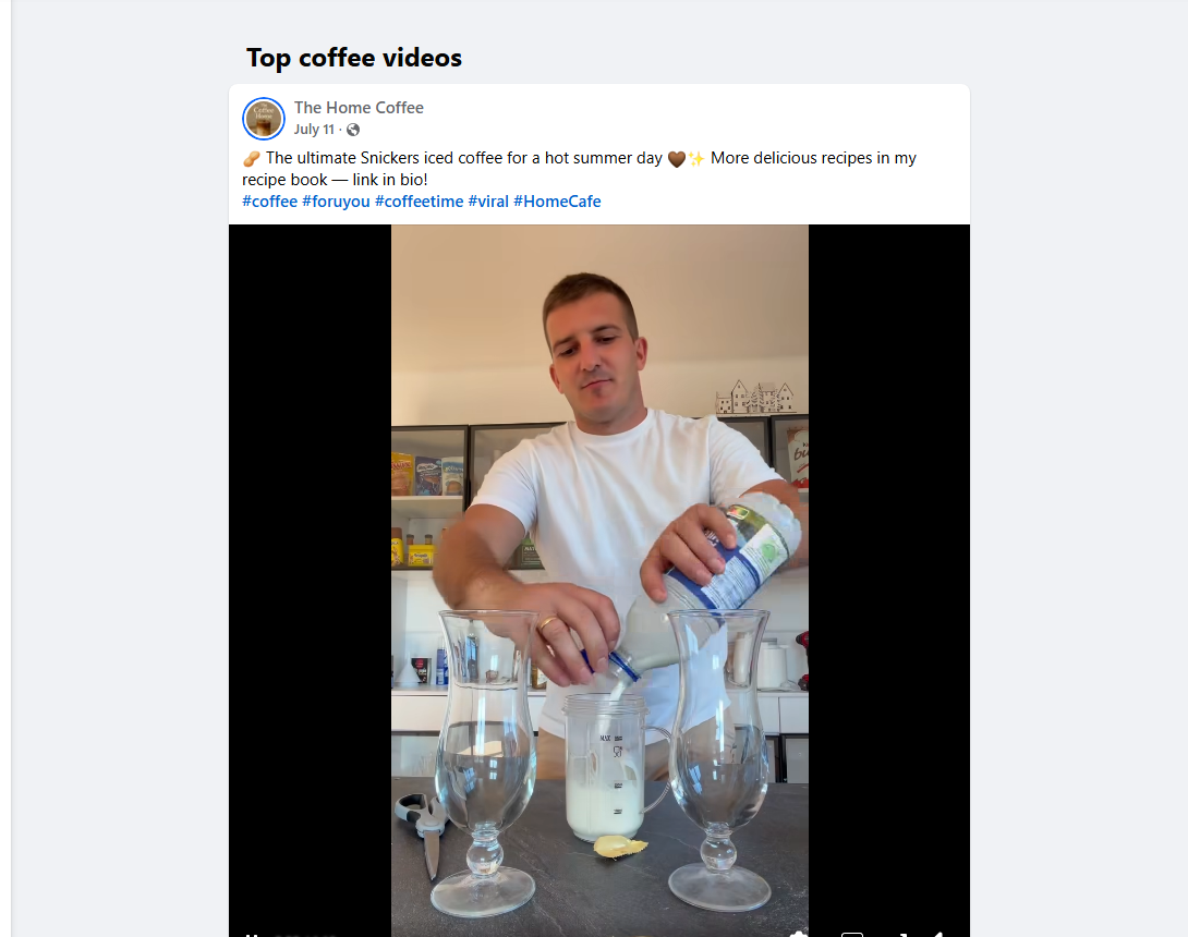Facebook search results for a keyword that Facebook Search Posts Scraper turns into rows