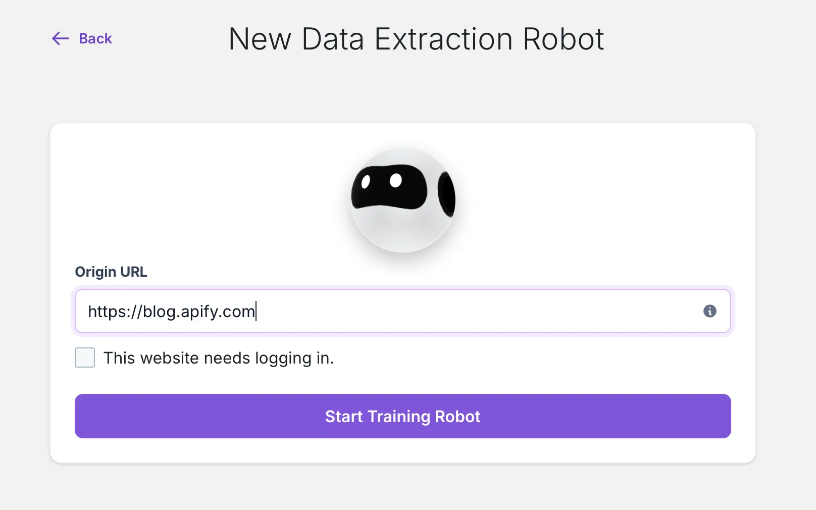 BrowseAI_URL_Start_Training_Robot.png
