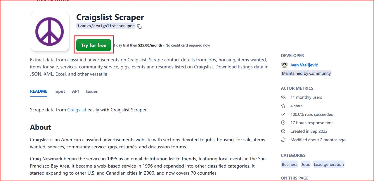 Craiglist Scraper