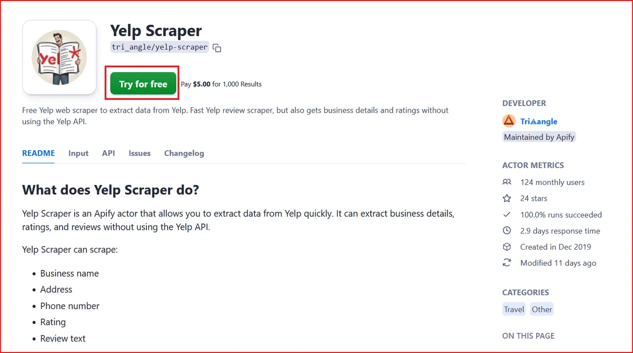 Yelp Scraper